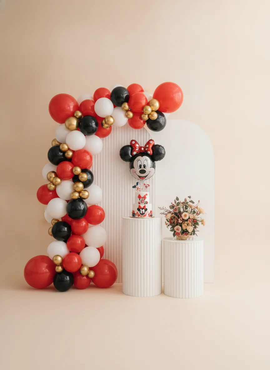 Classic Mouse styling: Red, black, gold