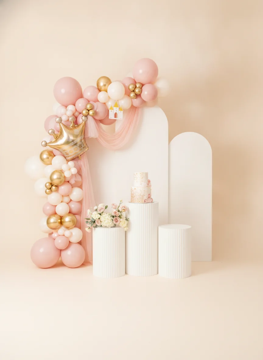 Princess styling: Blush, lilac, gold